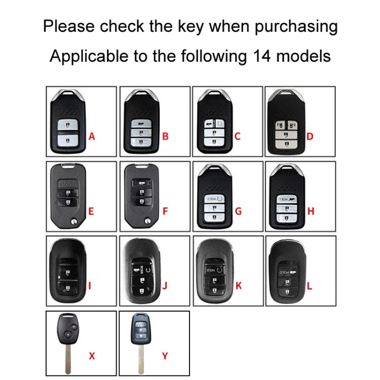 For Honda Car Key Cover Multifunctional Keychain Anti-lost Number Plate, Style: J - Car Key Cases by buy2fix | Online Shopping UK | buy2fix