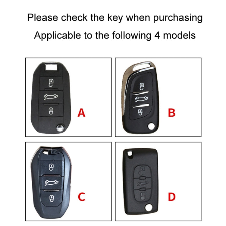 For Citroen Car Key Cover Multifunctional Keychain Anti-lost Number Plate(B) - Car Key Cases by buy2fix | Online Shopping UK | buy2fix