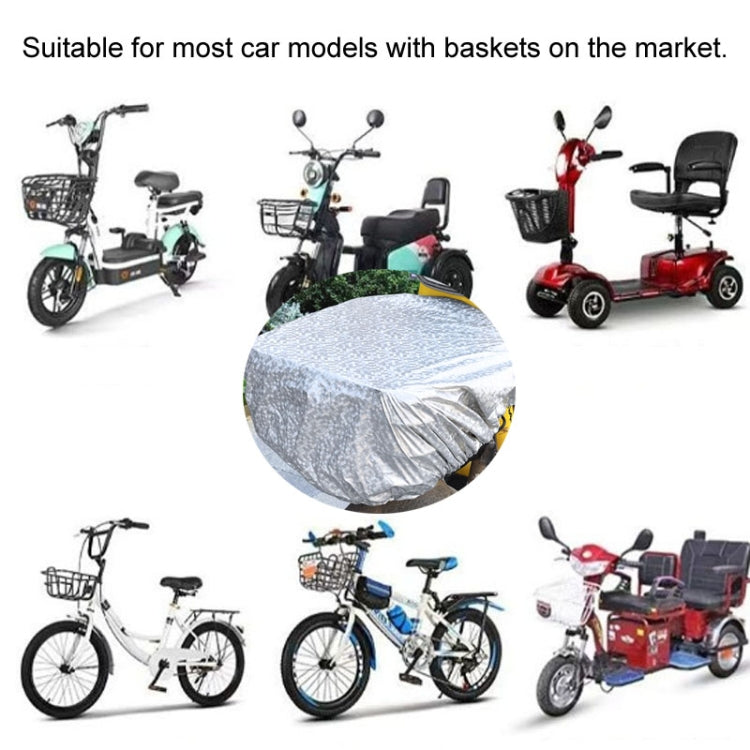 Battery Car Front Basket Rain Cover Bicycle Basket Waterproof Bag Universal, Size: Large(Blue) - Raincoat by buy2fix | Online Shopping UK | buy2fix