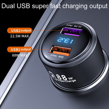 88W Vehicle Mini Fast Charging Charger Car One To Two Cigarette Lighter - Car Charger by buy2fix | Online Shopping UK | buy2fix