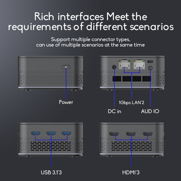 T9 Plus N100 DDR5 16G+1TB UK Plug 12th Alder Lake Dual Gigabit LAN+3 HDMI 4K HD Pocket Mini PC - Windows Mini PCs by buy2fix | Online Shopping UK | buy2fix