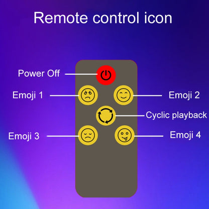 Car LED Funny Emoji Light Rear Windows Multifunctional Warning Smiley Light(Black) - Warning Lights by buy2fix | Online Shopping UK | buy2fix