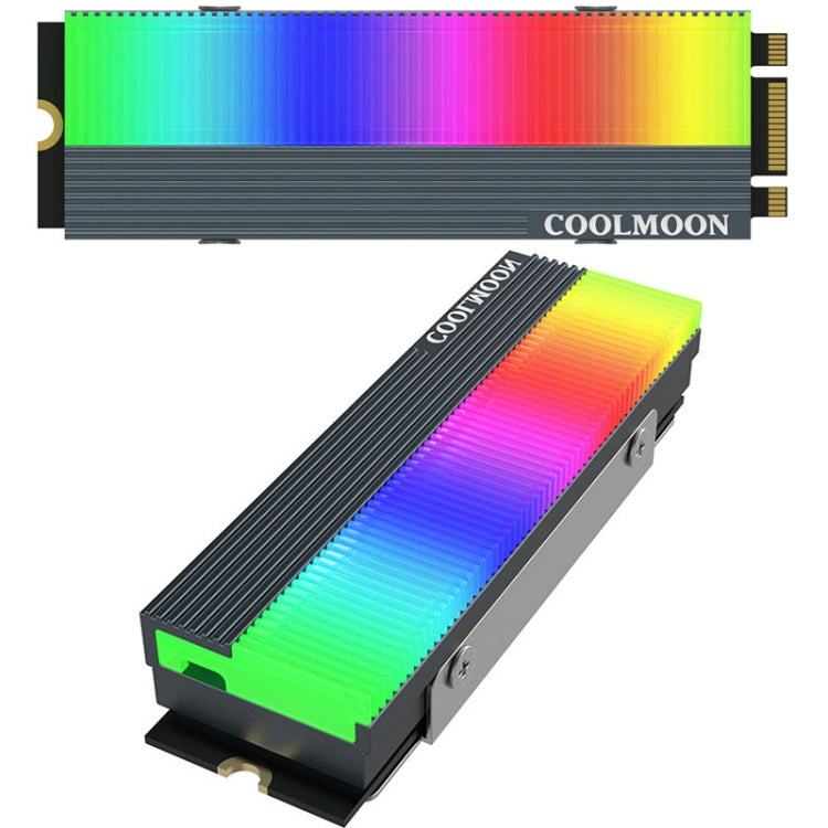 COOLMOON CM-M2A M.2 2280 Solid State Drive Cooler 5V ARGB Hard Drive Heatsink(White) - Fan Cooling by COOLMOON | Online Shopping UK | buy2fix