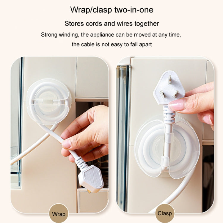 Multi-functional Data Cable Organizer Hole-free Plug Fixer Small Objects Hanger(Transparent) - Cable Organizer by buy2fix | Online Shopping UK | buy2fix