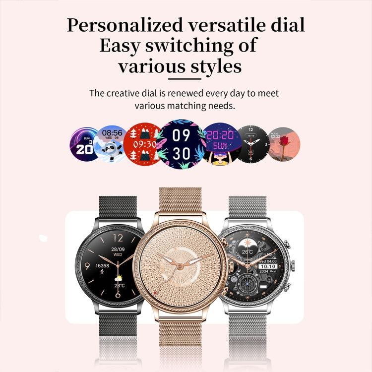 V60 1.39 Inch Health Monitoring Multifunctional Waterproof Bluetooth Call Smart Watch, Color: Black Steel - Smart Watches by buy2fix | Online Shopping UK | buy2fix