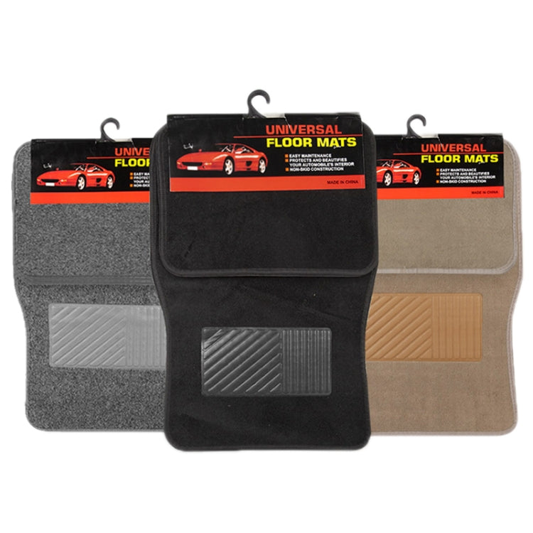 4pcs /Set Universal Car Foot Mats PVC Flocking Pads(Gray) - Floor Mats by buy2fix | Online Shopping UK | buy2fix