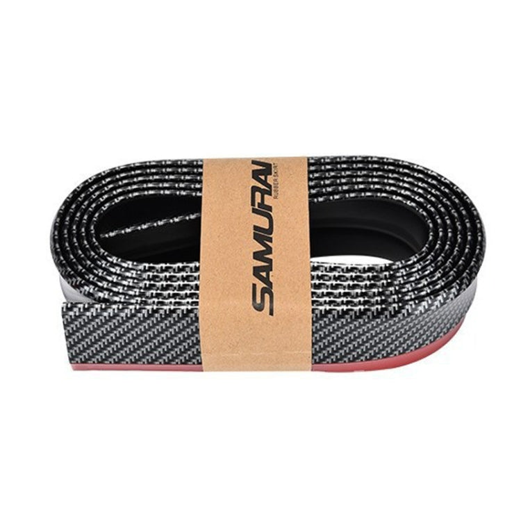 SAMURAI 2.5m Carbon Fiber Car Front Lip Anti-Collision Bumper Modification Strip Supplies, Color: Black - Anti Collision Sticker by SAMURAI | Online Shopping UK | buy2fix