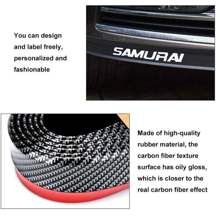 SAMURAI 2.5m Carbon Fiber Car Front Lip Anti-Collision Bumper Modification Strip Supplies, Color: Black - Anti Collision Sticker by SAMURAI | Online Shopping UK | buy2fix