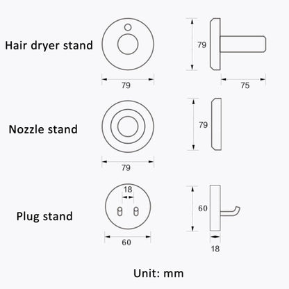 For Dyson Nozzle  Walnut Wall-mounted Storage Rack Wooden Shelf - For Dyson Accessories by buy2fix | Online Shopping UK | buy2fix