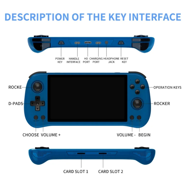 POWKIDDY X55 Game Console 5.5 Inch 1280 X 720 IPS Screen RK3566 Linux System Open-Source Retro Video Player 16GB+128GB(White) - Pocket Console by POWKIDDY | Online Shopping UK | buy2fix