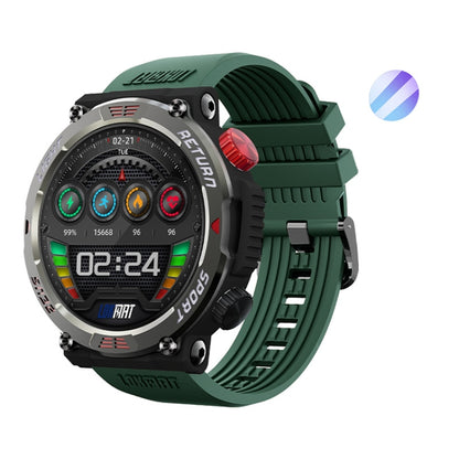 LOKMAT ZEUS 5 PRO 1.46 Inch 5ATM Waterproof Flashlight Bluetooth Call Smart Watch(Dark Green) - Smart Watches by LOKMAT | Online Shopping UK | buy2fix