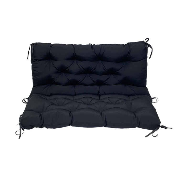 Outdoor Home Patio Soft Waterproof Sunscreen Bench Chair Cushion, Size: 100x100x10cm(Black) - Cushions & Pillows by buy2fix | Online Shopping UK | buy2fix