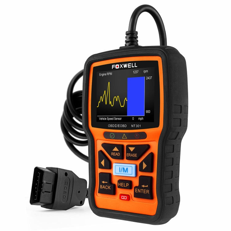 FOXWELL NT301 OBD2 Car Fault Diagnostic Instrument Live Data Code Reader Tool - Code Readers & Scan Tools by FOXWELL | Online Shopping UK | buy2fix