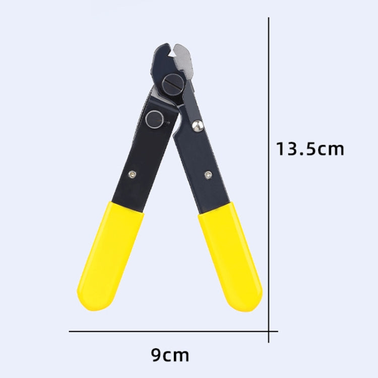 Fiber Optic Single Jaw Miller Pliers Cable Coating Stripper(Yellow) - Lan Cable and Tools by buy2fix | Online Shopping UK | buy2fix