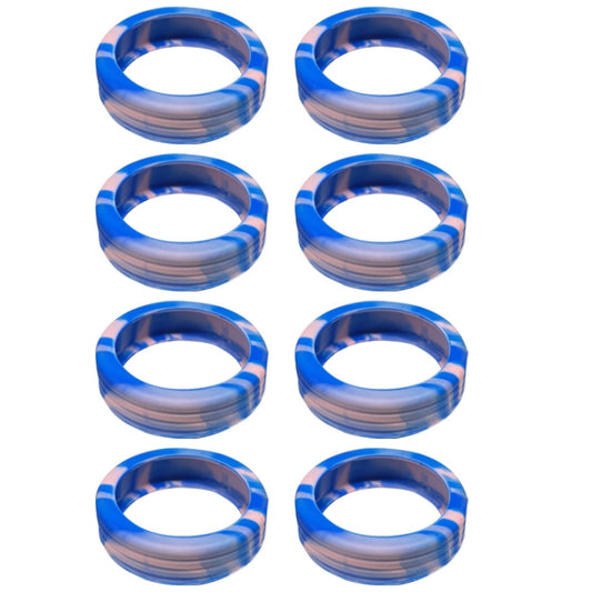 8pcs /Set Luggage Wheel Silicone Protective Cover Swivel Chair Wheel Sound Reducing Cover, Size: Large 5-7cm Wheels(Blue Mixed Pink) - Accessories by buy2fix | Online Shopping UK | buy2fix