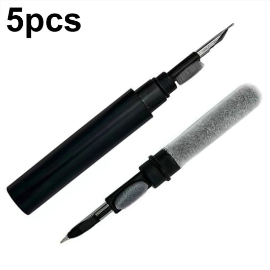 5pcs SM-116 3-in-1 Multifunctional Bluetooth Earphone Cleaning Pen Keyboard Cleaning Brush Set(Black) - Other Accessories by buy2fix | Online Shopping UK | buy2fix