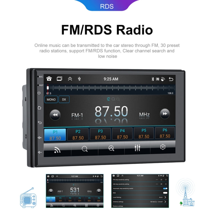 9inch Android 13.0 Dual Butt Universal Wireless Carplay Car Navigation Center Control All-In-One Monitor(Standard+AHD Camera) - Car MP3 & MP4 & MP5 by buy2fix | Online Shopping UK | buy2fix