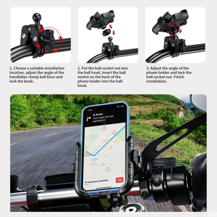 Kewig Electrical Bike Vigorously Clip Base Bracket Outdoor Cycling Cell Phone Navigation Holder, Model: M8SP-C4 - Holder by Kewig | Online Shopping UK | buy2fix