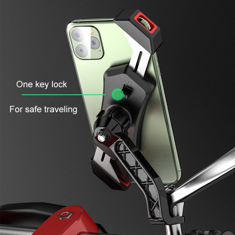 Kewig Bicycle 2 Claws Navigation Bracket Outdoor Cycling Cell Phone Holder With Safety Lock, Model: M12-B - Holder by Kewig | Online Shopping UK | buy2fix