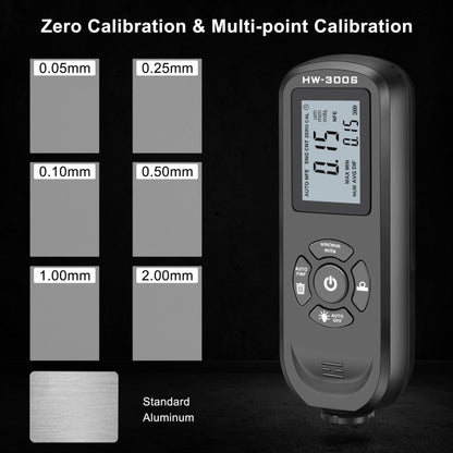 HW-300S High Precision Coating Thickness Gauge Anti-skid Paint Film Gauge(Orange Horizontal Screen) - Coating Thickness Gauge by buy2fix | Online Shopping UK | buy2fix