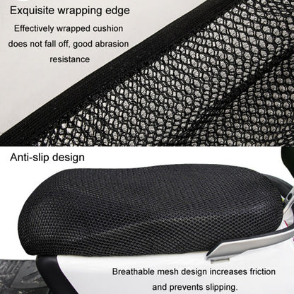 77x55cm Electrical Motorcycle Seat Cover Summer Breathable 3D Mesh Motorcycle Anti-Scald Cushion(Black) - Seat Covers by buy2fix | Online Shopping UK | buy2fix