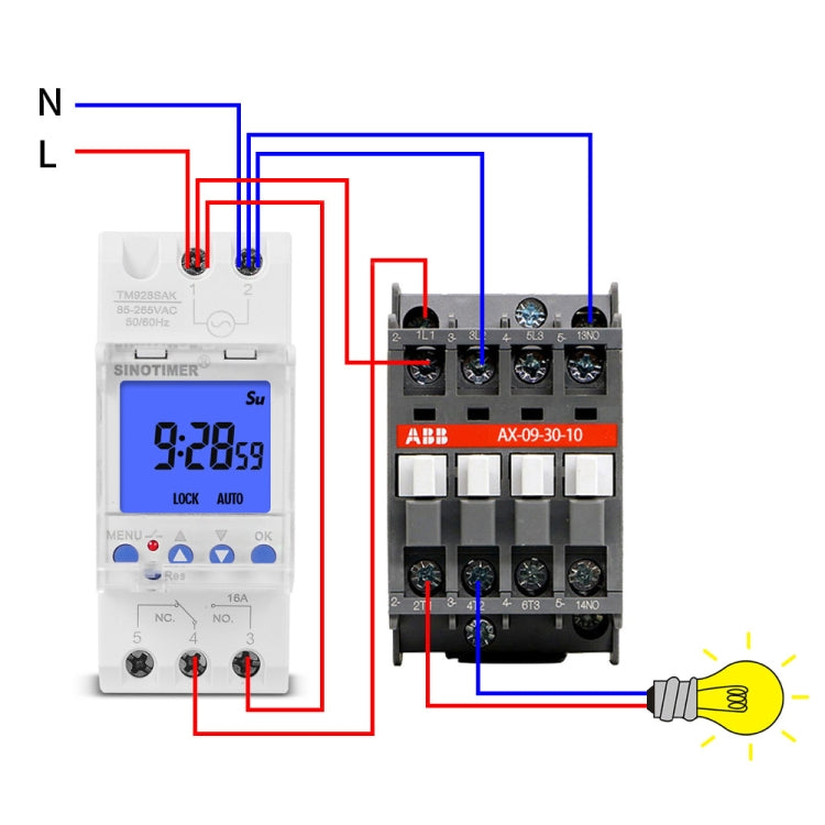 SINOTIMER TM928SAKL 85-265V 16A  1 Second to 168 Hours Programmable Electronic Time Switch - Switch by SINOTIMER | Online Shopping UK | buy2fix