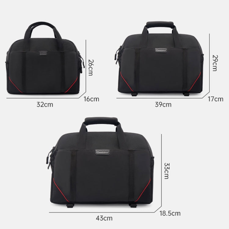 Cwatcun D109 Portable Casual Waterproof Multi-Function Camera Storage Photography Bag, Color: Large Black - Strap Satchel by Cwatcun | Online Shopping UK | buy2fix