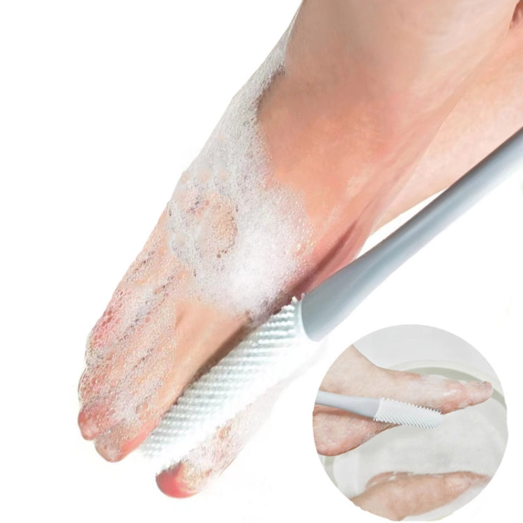 Foot Washing Brush Dry and Wet Toe Cleaning and Anti-Itch Brush, Style: Long Bristle(Lake Blue Gray) - Bath Brushes & Sponges by buy2fix | Online Shopping UK | buy2fix