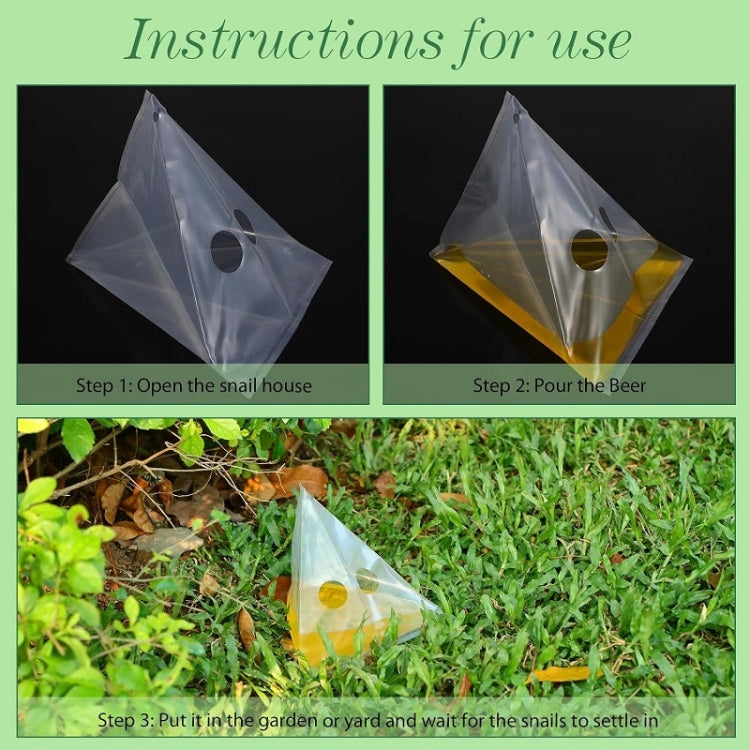 20pcs /Pack Snail Slug Trap Bag Garden Vegetable Plot Trap Transparent Plastic Bag - Traps by buy2fix | Online Shopping UK | buy2fix