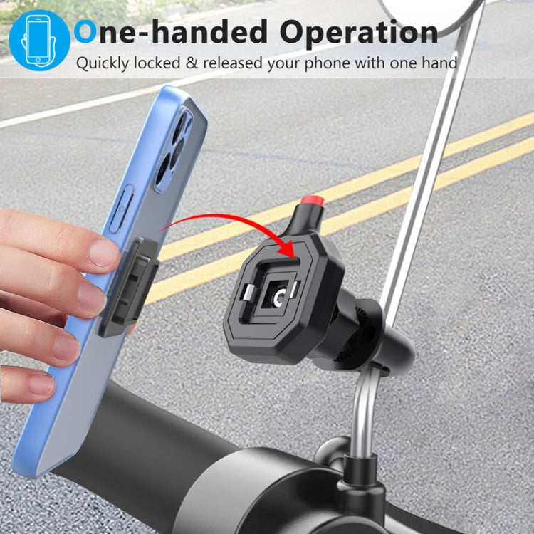 146G Bicycle Motorcycle Cell Phone Holder Rearview Mirror Handlebar Outdoor Riding Navigation Holder - Holder by buy2fix | Online Shopping UK | buy2fix