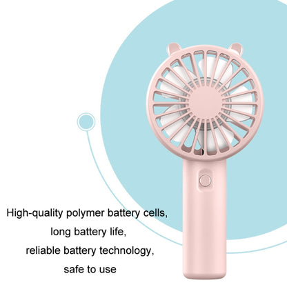 Mini USB Handheld Fan Rechargeable Portable Desktop Phone Holder(Light Blue) - Electric Fans by buy2fix | Online Shopping UK | buy2fix