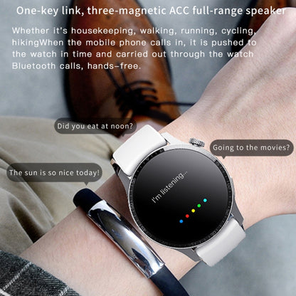 F207 Smart Watch 1.35-Inch Narrow Edge Screen Supports Bluetooth Calls / 24H Health Monitoring / 150+ Sports Modes, Color: Silver 3-Beads Steel - Smart Watches by buy2fix | Online Shopping UK | buy2fix