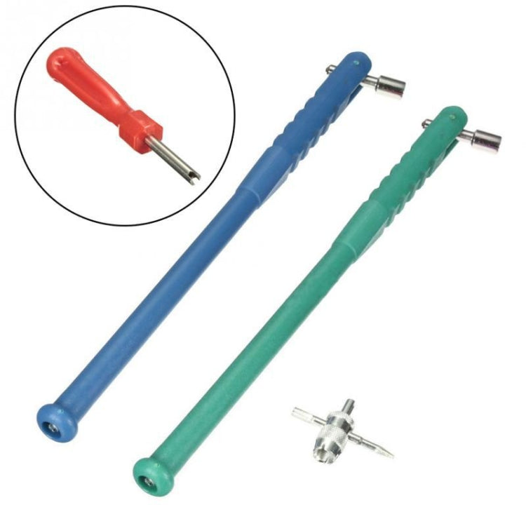 3pcs /Set Tire Valve Installation Repair Removal Wrench Tools(Blue) - Hand Tool Sets by buy2fix | Online Shopping UK | buy2fix