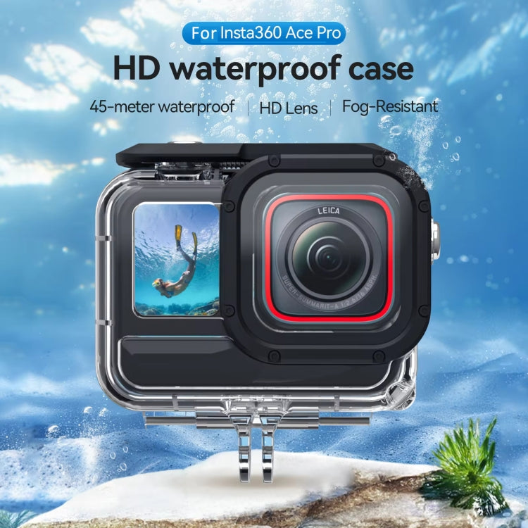 For Insta360 Ace Pro Camera TELESIN 45m Waterproof Case Underwater Diving Housing Cover - Case & Bags by TELESIN | Online Shopping UK | buy2fix