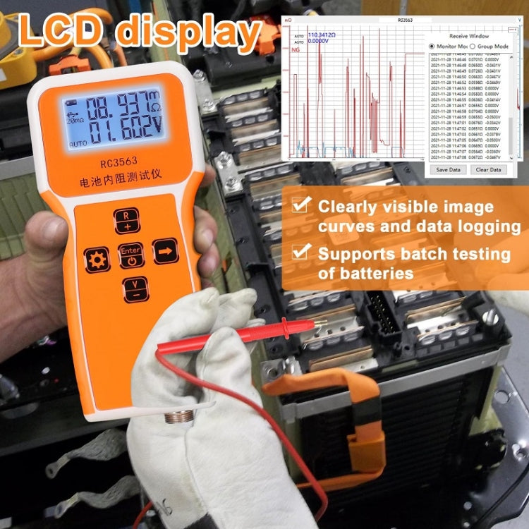 High-Precision Battery Voltage Internal Resistance Tester, Specifications: Host+Clamp - Battery & Resistance Tester by buy2fix | Online Shopping UK | buy2fix