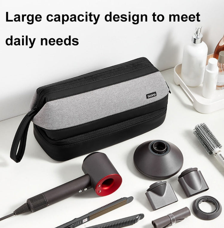 For Dyson Baona BN-DS005 Large-capacity Double-layer Hair Dryer Curling Iron Storage Bag(Gray) - For Dyson Accessories by Baona | Online Shopping UK | buy2fix