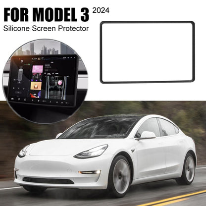 For Tesla Model 3 2024  Screen Bumper Protective Cover Silicone Frame - Car Interior Mouldings by buy2fix | Online Shopping UK | buy2fix