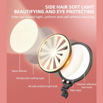 10.2 Inch Full-Screen Selfie Ring Light Tripod Set for Live Stream, Spec: 210cm Overhead Shot - Selfie Light by buy2fix | Online Shopping UK | buy2fix