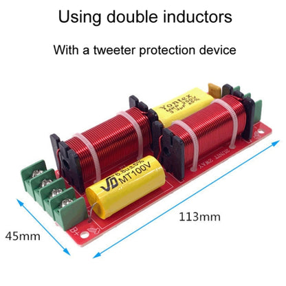 WEAH-2503 High and Low 2-way Speaker Crossover Hi-Fi Home Audio Solderless Divider(B Type Red Capacitor) - Audio Crossover by buy2fix | Online Shopping UK | buy2fix