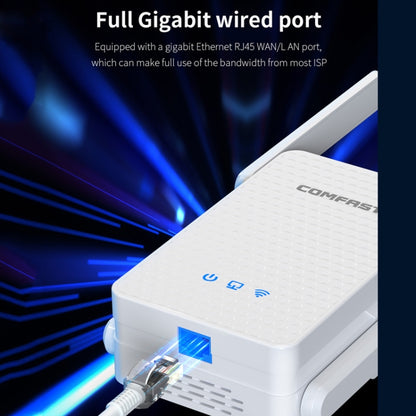 COMFAST CF-XR185 3000Mbps WiFi6 Dual Band Signal Amplifier Gigabit WAN/LAN Port US Plug - Broadband Amplifiers by COMFAST | Online Shopping UK | buy2fix