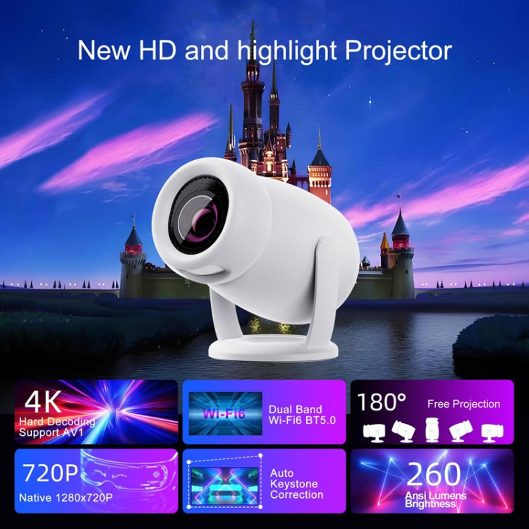 HY400 Android 12.0 System Intelligent Projector Portable Family Projector EU Plug - Mini Projector by buy2fix | Online Shopping UK | buy2fix