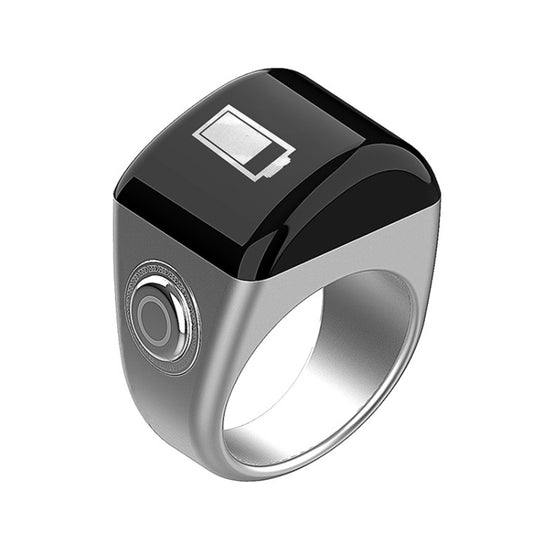 Equantu Smart Bluetooth Finger Counter Muslim Prayer Time Reminder Ring, Style: Silver 22mm - Smart Rings / Smart Telephones by Equantu | Online Shopping UK | buy2fix