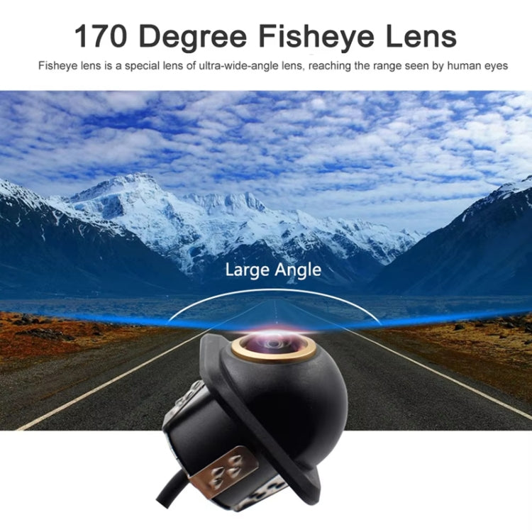 Car Universal HD Night Vision Rear View Reversing Three-Control Fisheye Camera, Style: AHD720P Straw Hat - Rear View Cameras by buy2fix | Online Shopping UK | buy2fix