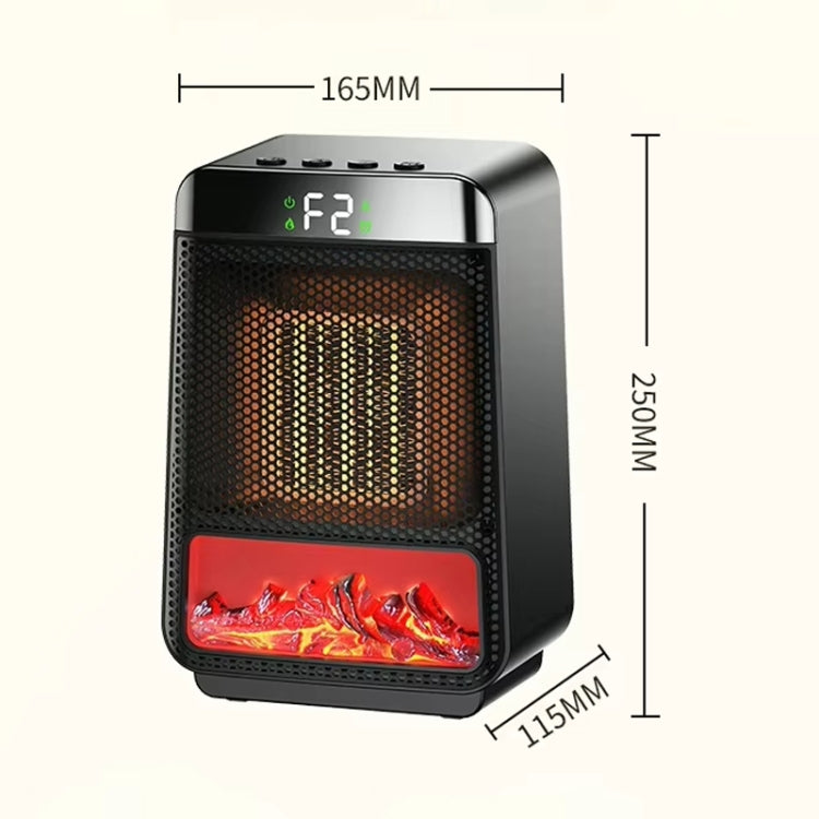 E03 Desktop PTC Heater Dynamic Flame Light Warmer US Plug - Electric Heaters by buy2fix | Online Shopping UK | buy2fix