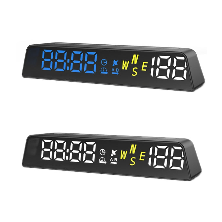 Head-up Display USB Powered High-definition Vehicle Code Altitude Meter(All White) - Head Up Display System by buy2fix | Online Shopping UK | buy2fix