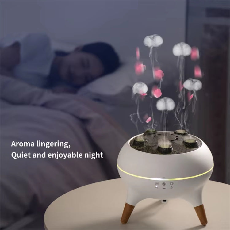 Dynamic Multi-Spray Aromatherapy Diffuser With Colorful Lights Remote Control Humidifier UK Plug(V80 Spit Circle Upgrade Model) - Air Purifiers & Accessories by buy2fix | Online Shopping UK | buy2fix