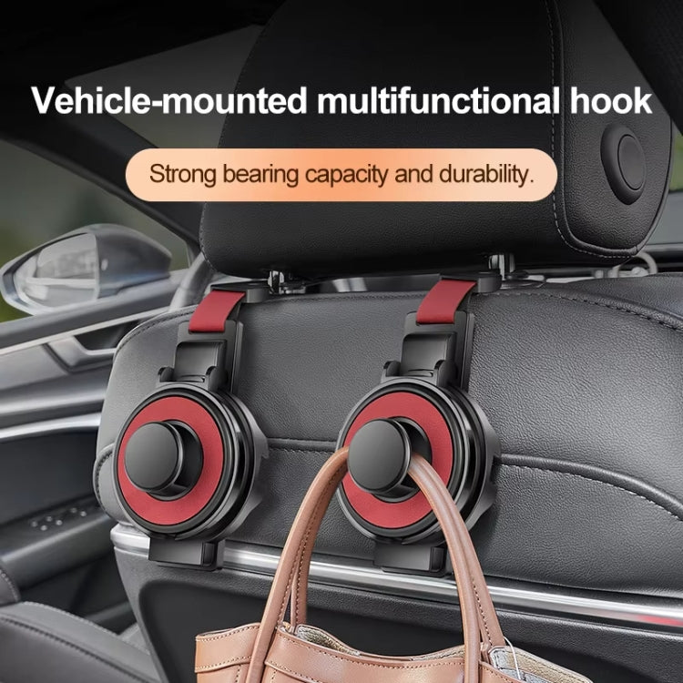 3 In 1 Car Seat Back Hanger for Cup and Phone Vehicle Seat Headrest Hooks(Red) - Auto Fastener & Clips by buy2fix | Online Shopping UK | buy2fix