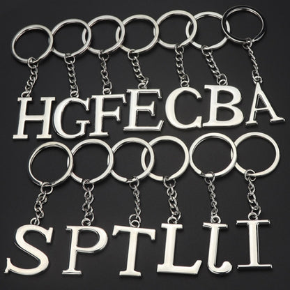 Double-Sided Three-Dimensional Plating Alphabet Keychain, Style: B - Key Rings by buy2fix | Online Shopping UK | buy2fix