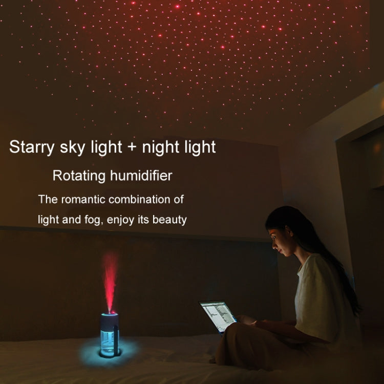 280ml Star Projection Light Humidifier USB Car Diffuser Humidifier Household Hydrating Atomizer, Color: Rotating White - Air Purifiers & Accessories by buy2fix | Online Shopping UK | buy2fix