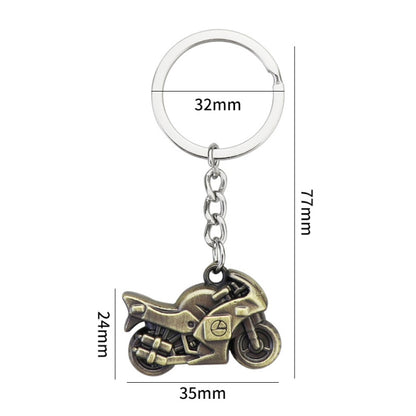 Simulation Cool Motorcycle Keychain Metal Decoration Pendant, Style: X-104 Green Antique - Key Rings by buy2fix | Online Shopping UK | buy2fix